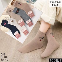 SYLTAN Носки для девочек подростковые однотонные махровые, ассорти Арт.4341