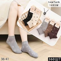 LeoTurk,Носки женские высокие, теплые,кашемир ассорти с рисунком Сердечки Арт 1495
