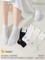 TURKAN,Носки женские короткие, модал в рубчик,ассорти,однотонные Арт 0110