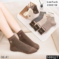 LeoTurk,Носки женские средне-укороченные,хлопок ассорти Арт 20001
