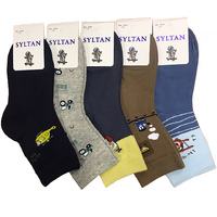 SYLTAN, Носки для мальчиков, цветные, хлопок, с разными рисунками "Трактор" Арт.3249-1