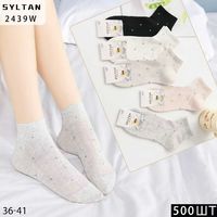 SYLTAN Носки женские короткие,, хлопок,однотонные ассорти Арт.2439
