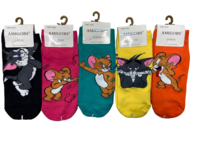 AMIGOBS Носки универсальные короткие хлопок цветные, рисунок - Том и Джерри Арт. Том и Джерри цветные