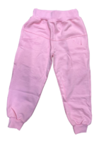 Саша, Брюки с карманами для девочек 2 шт., 100% хлопок плотные, однотонные розовые Арт.ПБ2