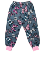 Саша, Пижамные брюки для девочек 2 шт., бабочки на темно-сером фоне Арт.ПБ1