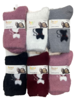 ЗИМА Термо носки женские пушистые шерсть норка "Кошка" Арт.2780